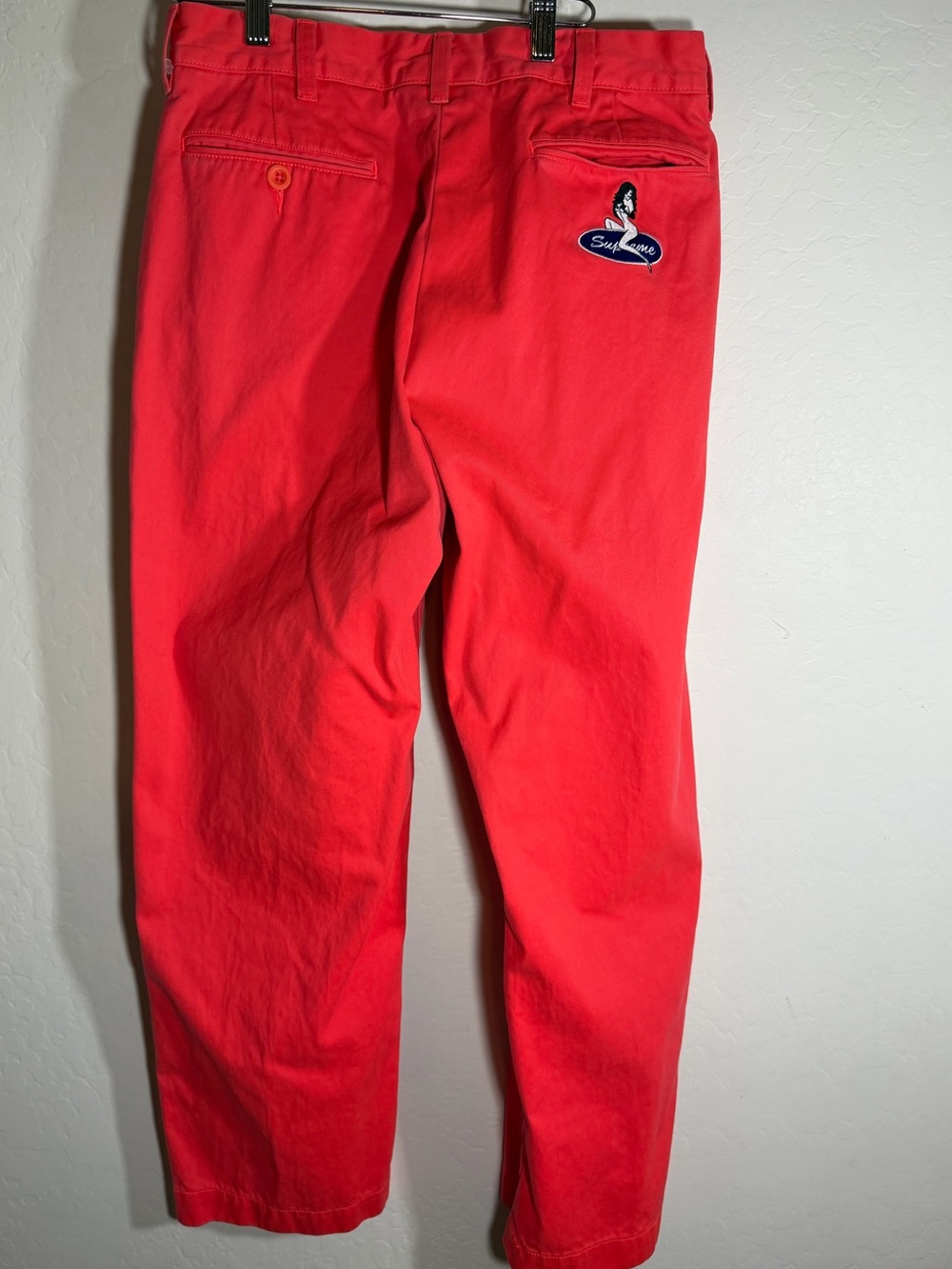 Supreme Pin Up Chino Pant Cardinal Red Coral Size 30
